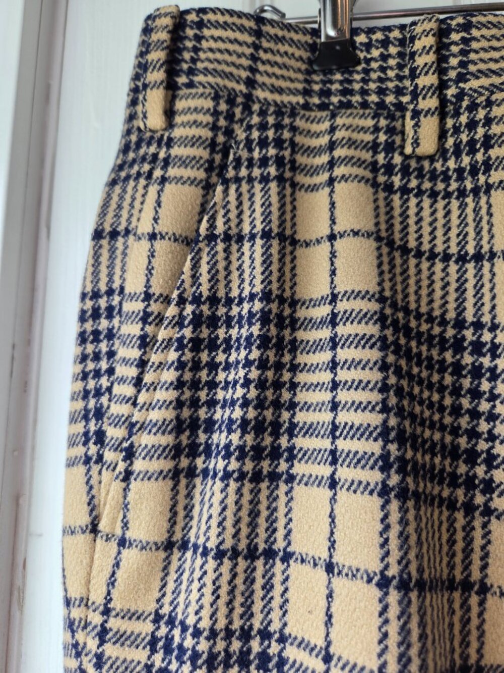 Vintage Men's Wool Camel Navy Trousers 40" x 28" Italy - Picture 5 of 8